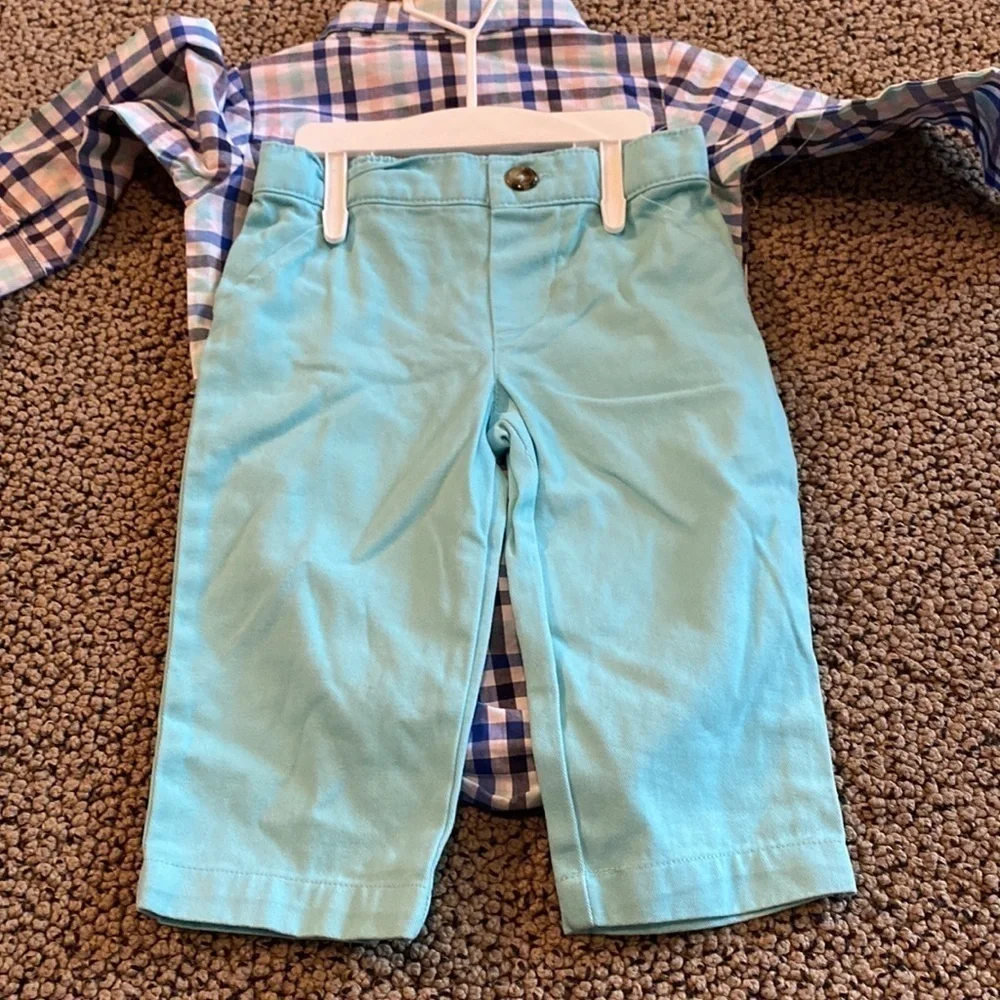 NWT Carter’s Special Occasion Plaid Onesie and Pants Set Size 9 Months